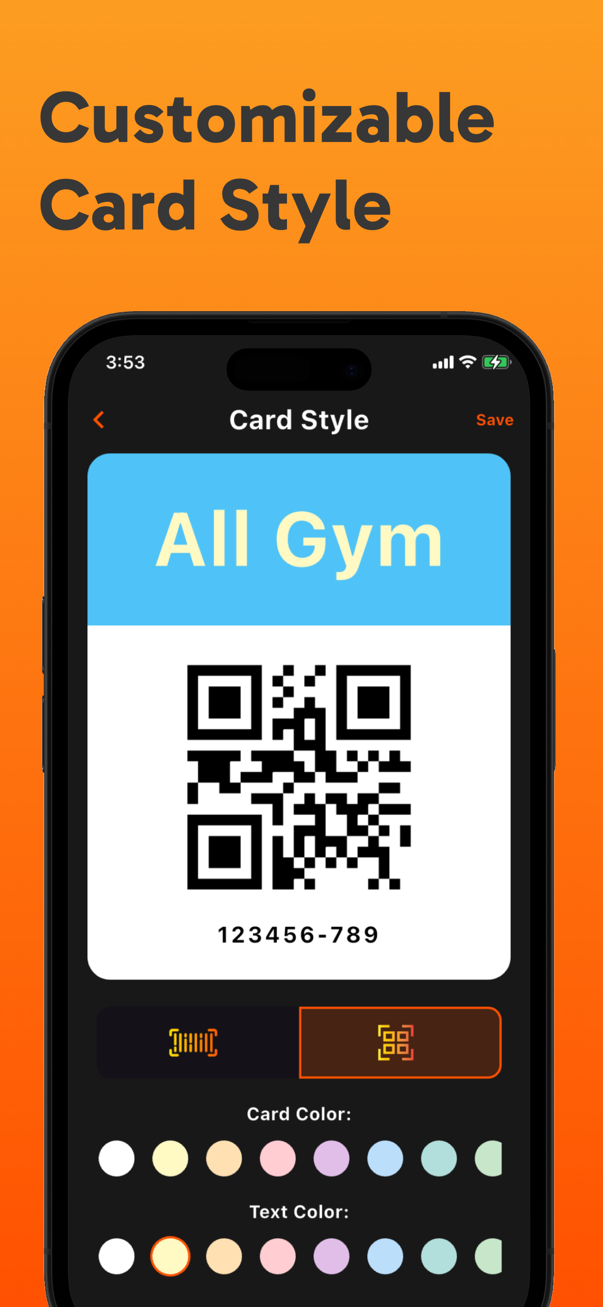 SupaCards card sharing feature for sending to friends